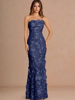 AZAZIE DELLA DARK NAVY MAXI DRESS SZ 00 NWT $189